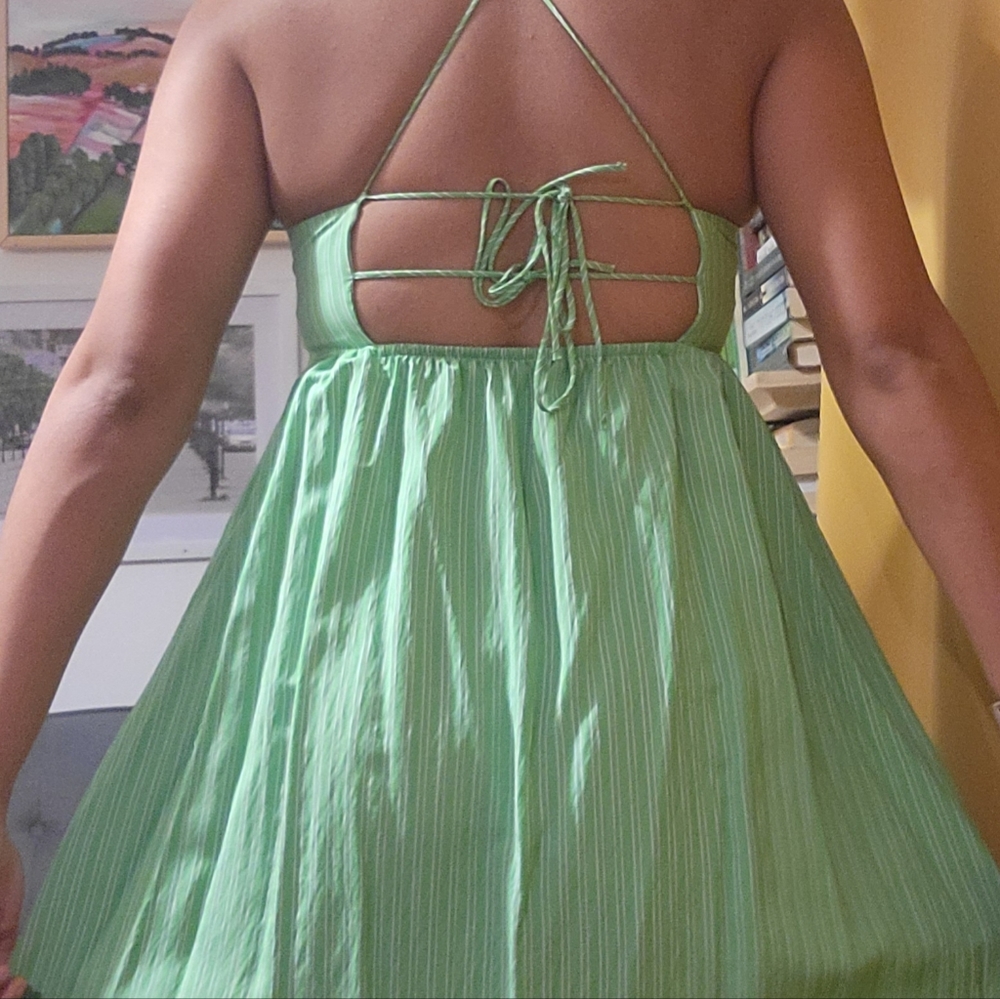 Zara Lime Green Midi Dress - Picture 5 of 7